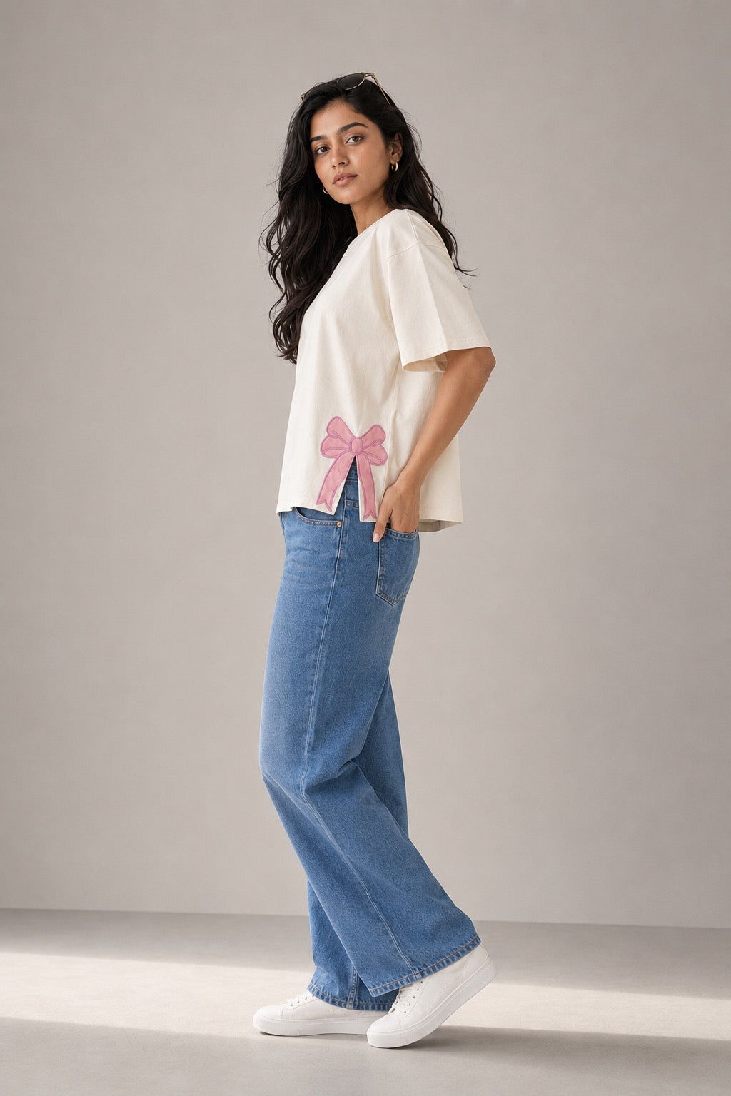 Pink Bow Oversized T-Shirt