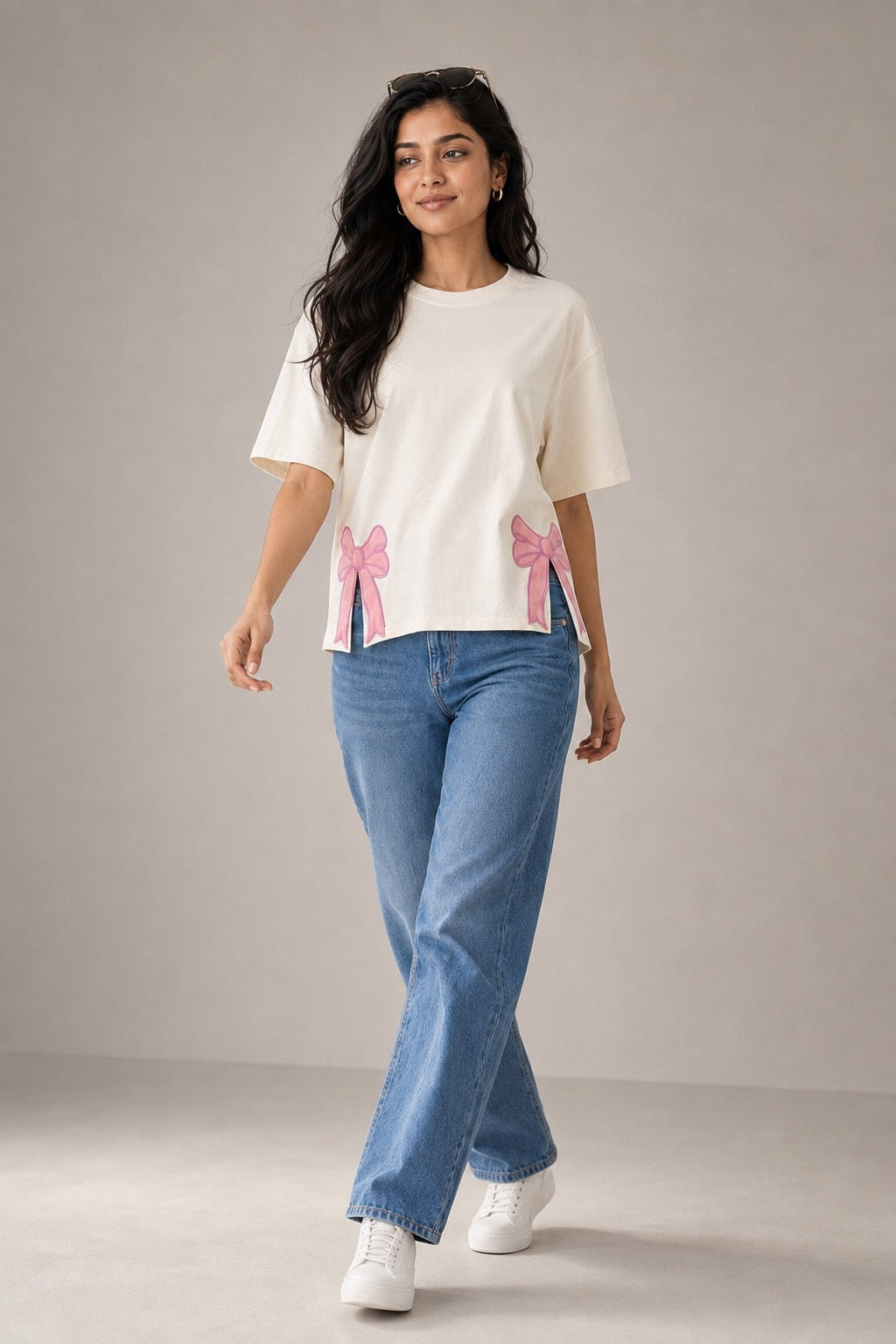 Pink Bow Oversized T-Shirt