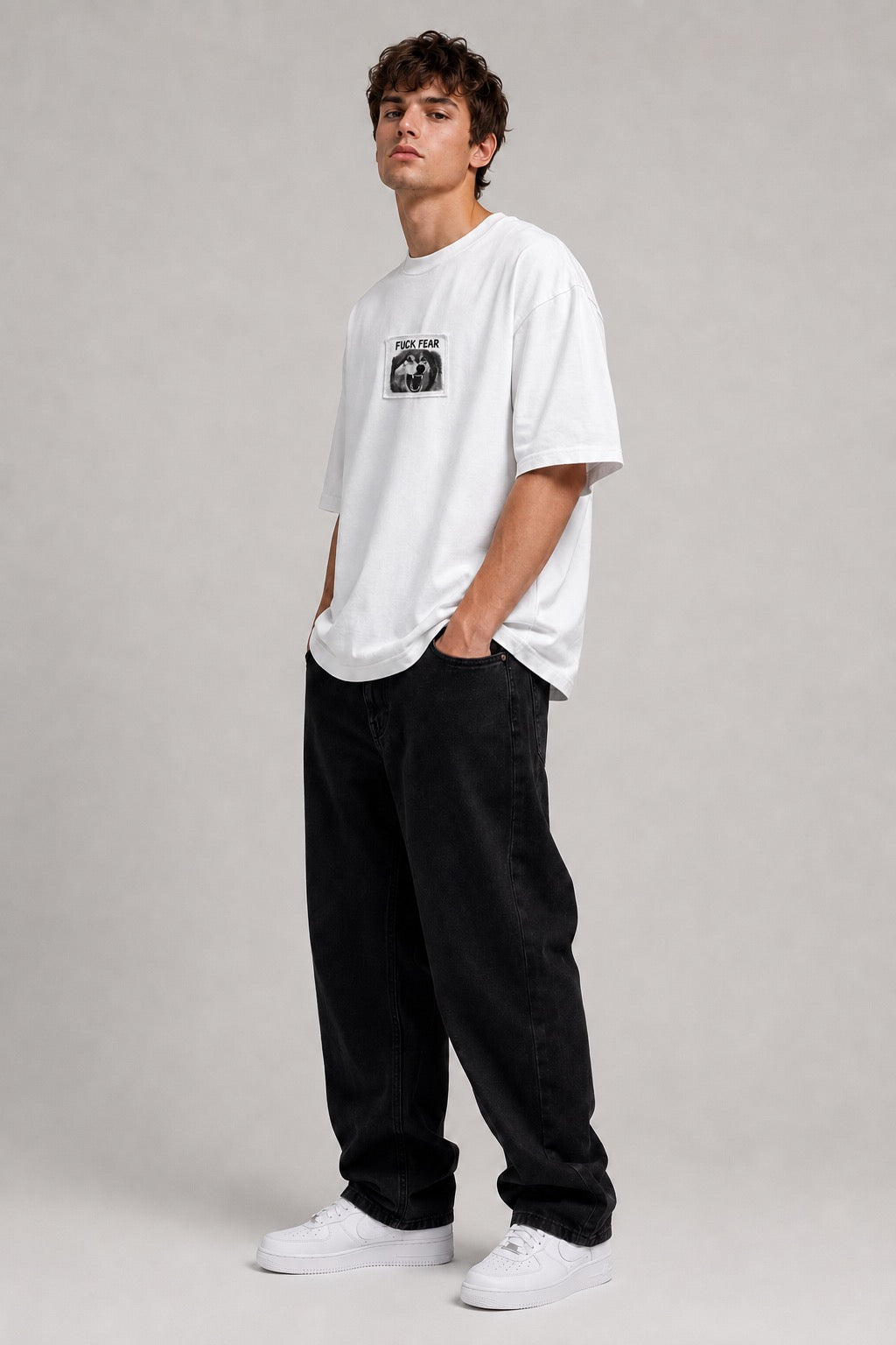 Fearless Wolf Oversized T-Shirt