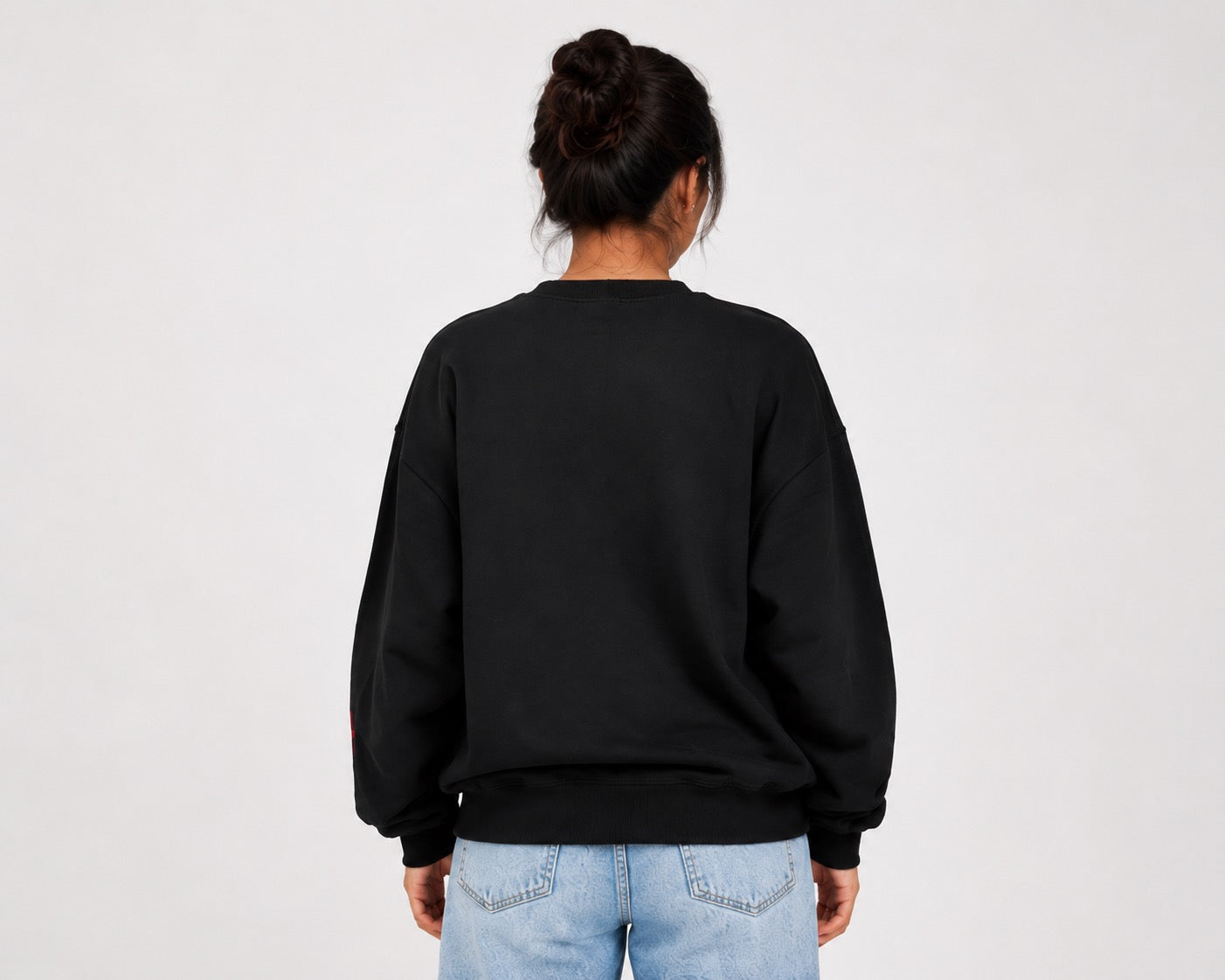 Black & Red Flame Oversized Sweatshirt