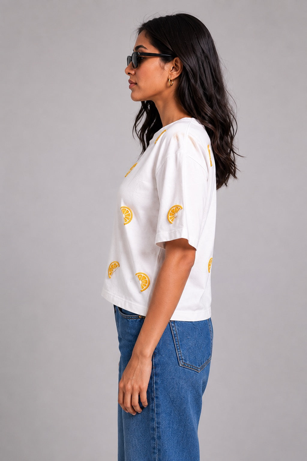 Citrus Pop Embroidered T-Shirt