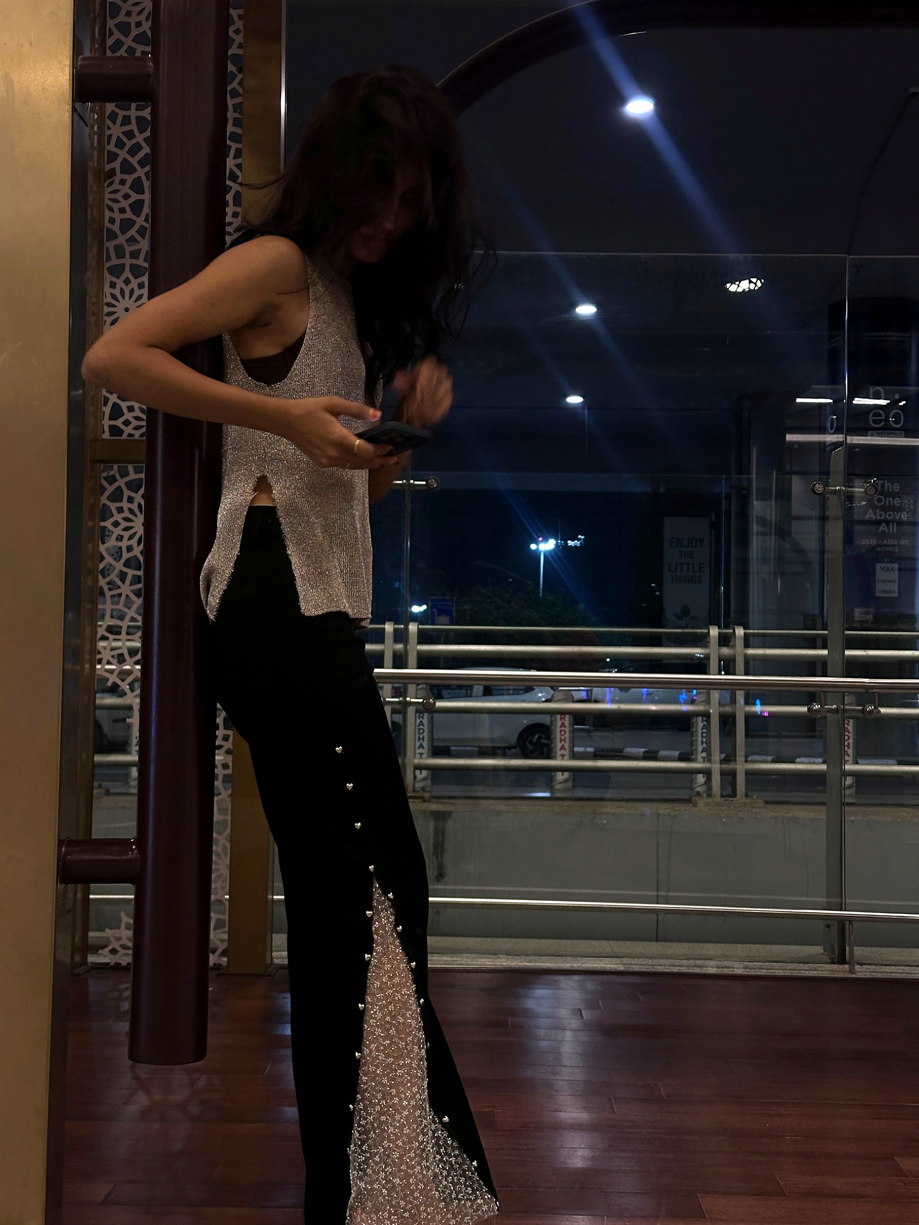 Spark Embellished Flare Jeans